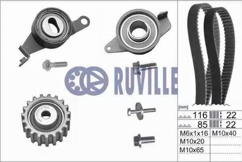 Ruville 5521470 - Комплект ангренажен ремък vvparts.bg