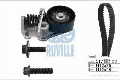 Ruville 5528570 - Комплект ангренажен ремък vvparts.bg