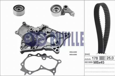 Ruville 56951701 - Водна помпа+ к-кт ангренажен ремък vvparts.bg