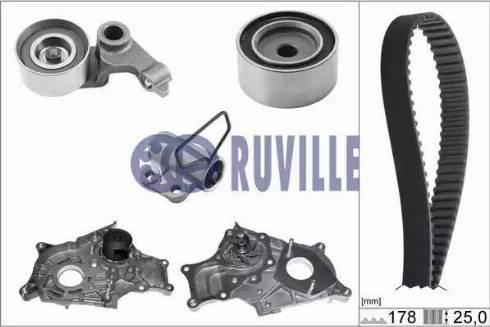 Ruville 56951712 - Водна помпа+ к-кт ангренажен ремък vvparts.bg