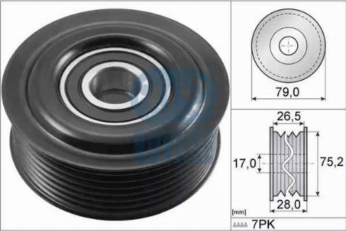 Ruville 56964 - Паразитна / водеща ролка, пистов ремък vvparts.bg