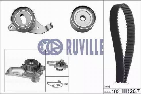 Ruville 56901701 - Водна помпа+ к-кт ангренажен ремък vvparts.bg