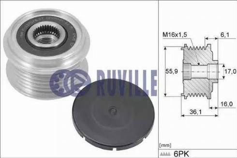 Ruville 56543 - Ремъчна шайба, генератор vvparts.bg