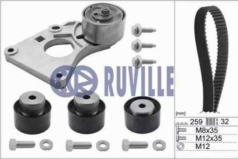 Ruville 5664370 - Комплект ангренажен ремък vvparts.bg
