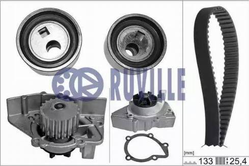 Ruville 56607701 - Водна помпа+ к-кт ангренажен ремък vvparts.bg