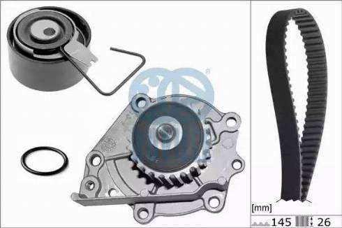 Ruville 56137701 - Водна помпа+ к-кт ангренажен ремък vvparts.bg