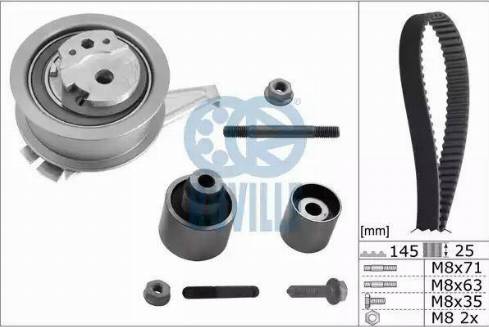 Ruville 5639070 - Комплект ангренажен ремък vvparts.bg