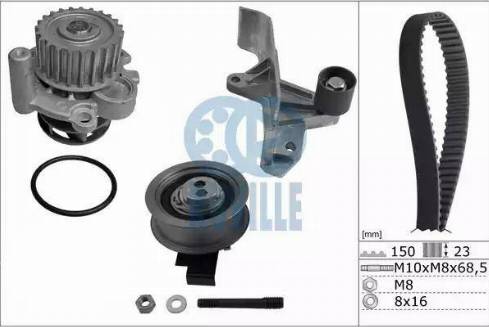 Ruville 56364711 - Водна помпа+ к-кт ангренажен ремък vvparts.bg