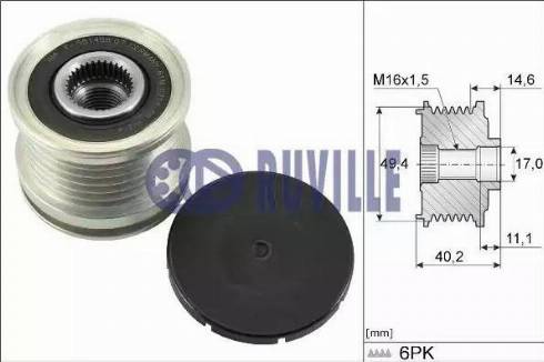 Ruville 56336 - Ремъчна шайба, генератор vvparts.bg