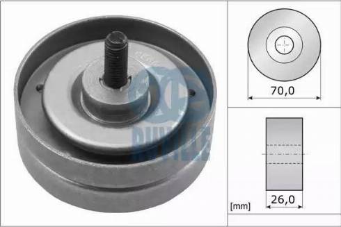 Ruville 56333 - Паразитна / водеща ролка, пистов ремък vvparts.bg