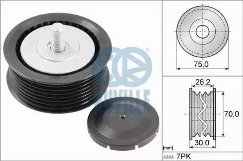 Ruville 56724 - Паразитна / водеща ролка, пистов ремък vvparts.bg