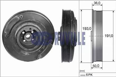 Ruville 515400 - Ремъчна шайба, колянов вал vvparts.bg