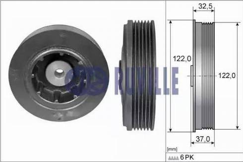 Ruville 515509 - Ремъчна шайба, колянов вал vvparts.bg