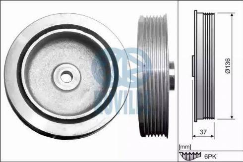 Ruville 515504 - Ремъчна шайба, колянов вал vvparts.bg