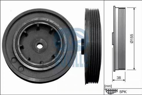 Ruville 515507 - Ремъчна шайба, колянов вал vvparts.bg