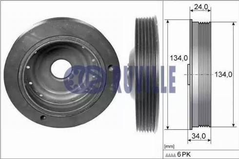 Ruville 515510 - Ремъчна шайба, колянов вал vvparts.bg