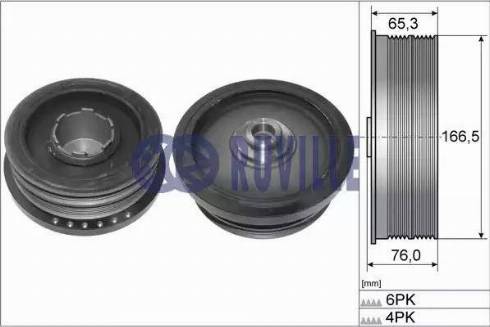 Ruville 515003 - Ремъчна шайба, колянов вал vvparts.bg