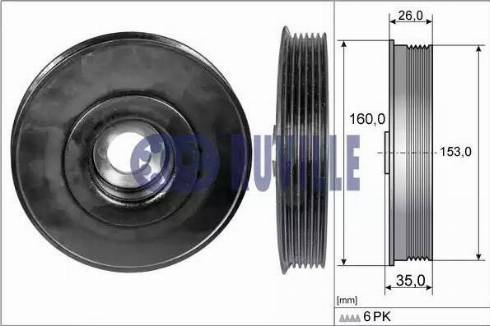 Ruville 515201 - Ремъчна шайба, колянов вал vvparts.bg