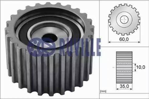 Ruville 58102 - Паразитна / водеща ролка, зъбен ремък vvparts.bg