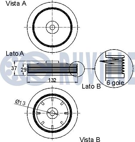 Ruville 520139 - Ремъчна шайба, колянов вал vvparts.bg