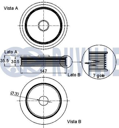 Ruville 520274 - Ремъчна шайба, колянов вал vvparts.bg