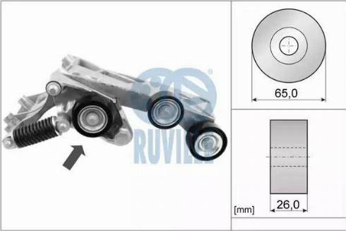 Ruville 57508 - Ремъчен обтегач, пистов ремък vvparts.bg