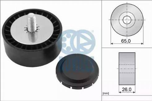 Ruville 57536 - Паразитна / водеща ролка, пистов ремък vvparts.bg