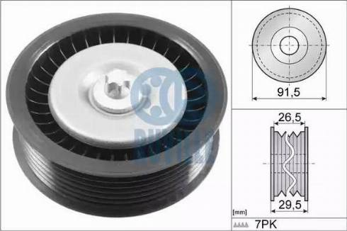 Ruville 57537 - Паразитна / водеща ролка, пистов ремък vvparts.bg