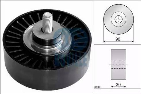 Ruville 57608 - Паразитна / водеща ролка, пистов ремък vvparts.bg