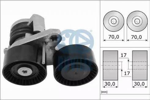 Ruville 57610 - Ремъчен обтегач, пистов ремък vvparts.bg