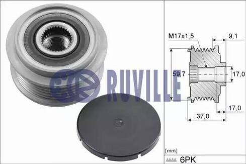 Ruville 57062 - Ремъчна шайба, генератор vvparts.bg