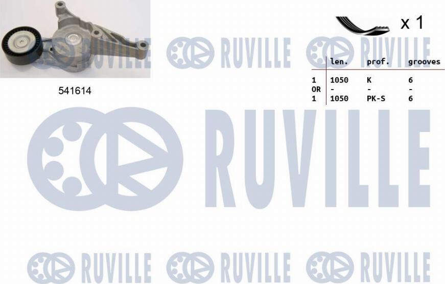 Ruville 570094 - Комплект пистов ремък vvparts.bg