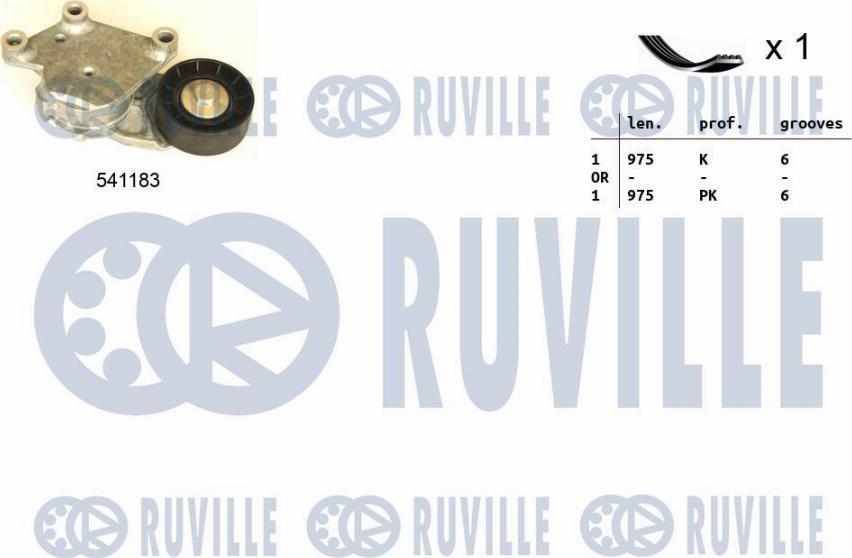 Ruville 570092 - Комплект пистов ремък vvparts.bg