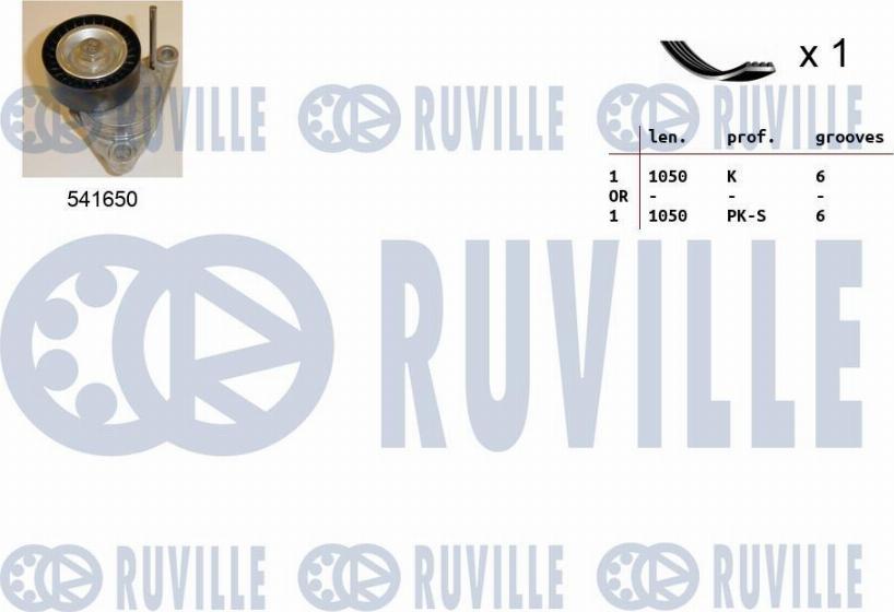 Ruville 570097 - Комплект пистов ремък vvparts.bg