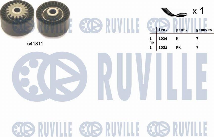 Ruville 570065 - Комплект пистов ремък vvparts.bg