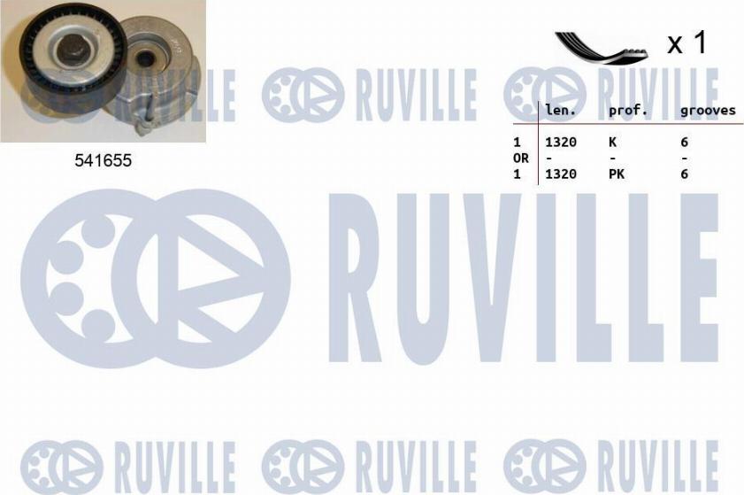 Ruville 570079 - Комплект пистов ремък vvparts.bg