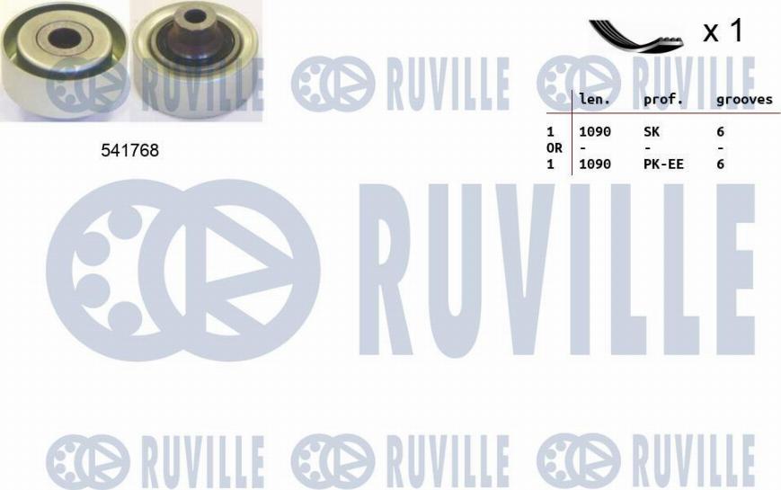 Ruville 570075 - Комплект пистов ремък vvparts.bg