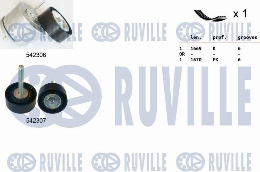 Ruville 570141 - Комплект пистов ремък vvparts.bg