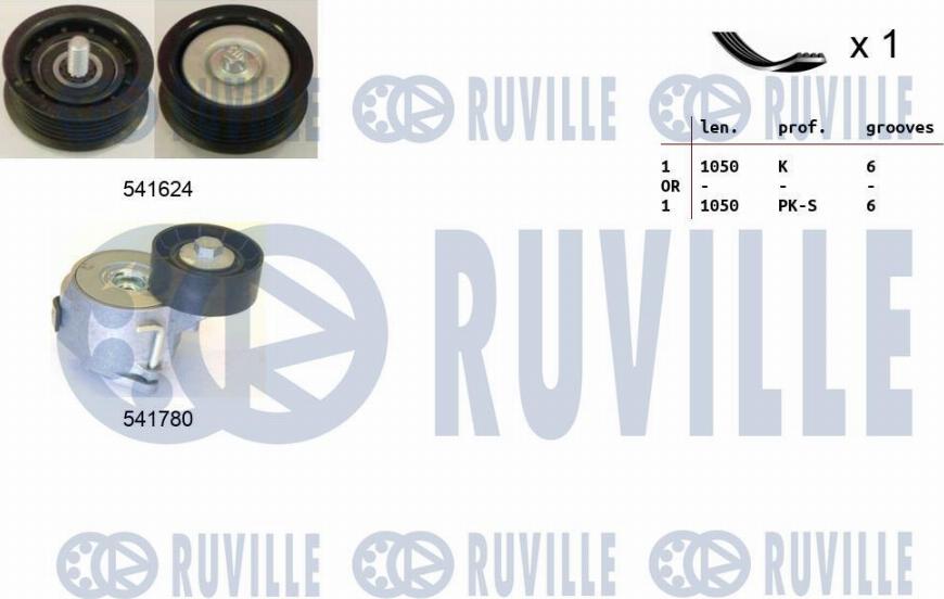 Ruville 570185 - Комплект пистов ремък vvparts.bg