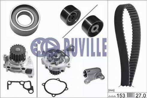 Ruville 57034711 - Водна помпа+ к-кт ангренажен ремък vvparts.bg