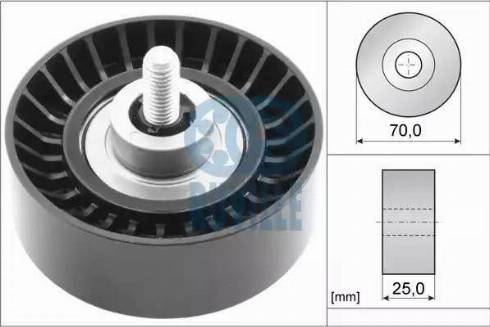 Ruville 57107 - Паразитна / водеща ролка, пистов ремък vvparts.bg