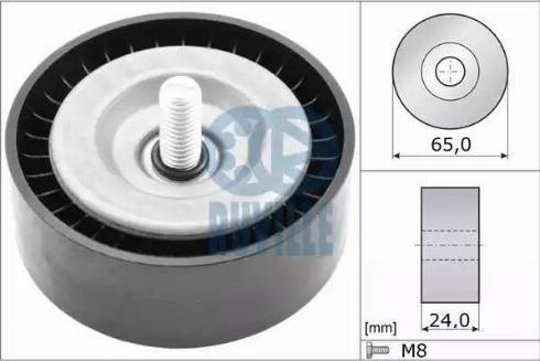 Ruville 57122 - Паразитна / водеща ролка, пистов ремък vvparts.bg