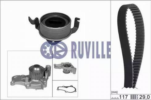 Ruville 57321701 - Водна помпа+ к-кт ангренажен ремък vvparts.bg