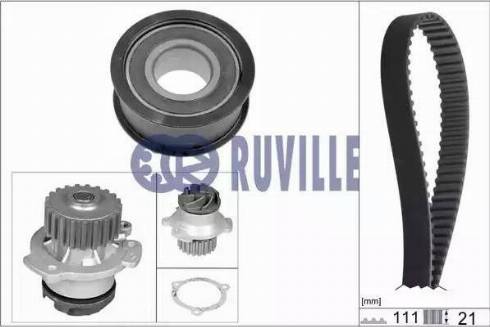 Ruville 57201702 - Водна помпа+ к-кт ангренажен ремък vvparts.bg