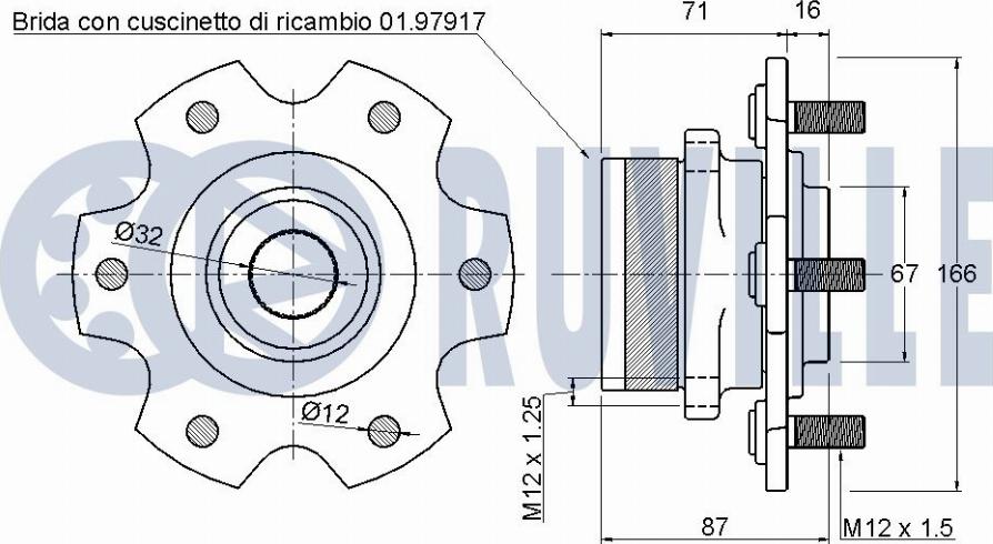 Ruville 220996 - Комплект колесен лагер vvparts.bg