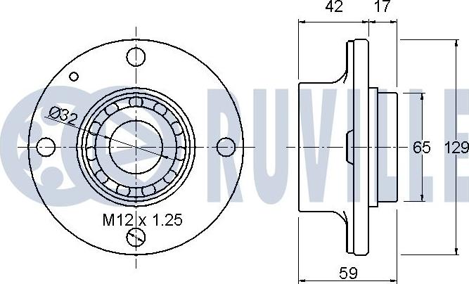 Ruville 220945 - Комплект колесен лагер vvparts.bg