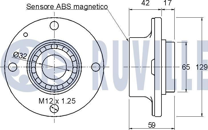 Ruville 220942 - Комплект колесен лагер vvparts.bg