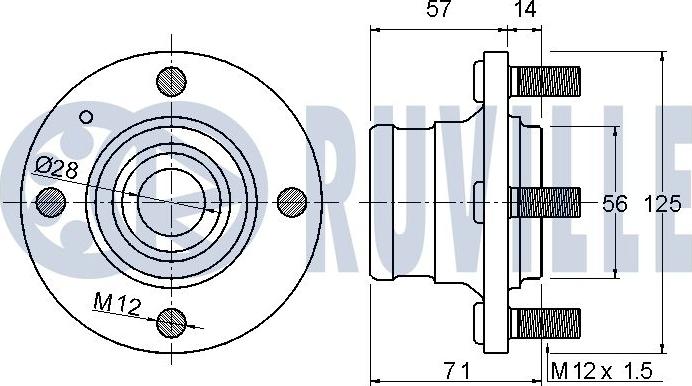 Ruville 220667 - Комплект колесен лагер vvparts.bg