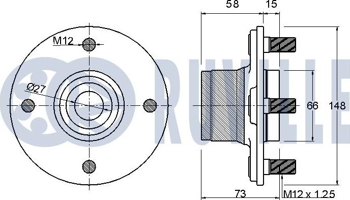 Ruville 220015 - Комплект колесен лагер vvparts.bg