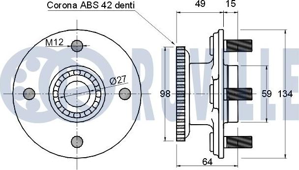 Ruville 220028 - Комплект колесен лагер vvparts.bg